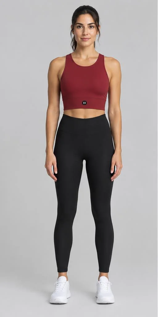 Longline Sports Bra in Berry — front style preview