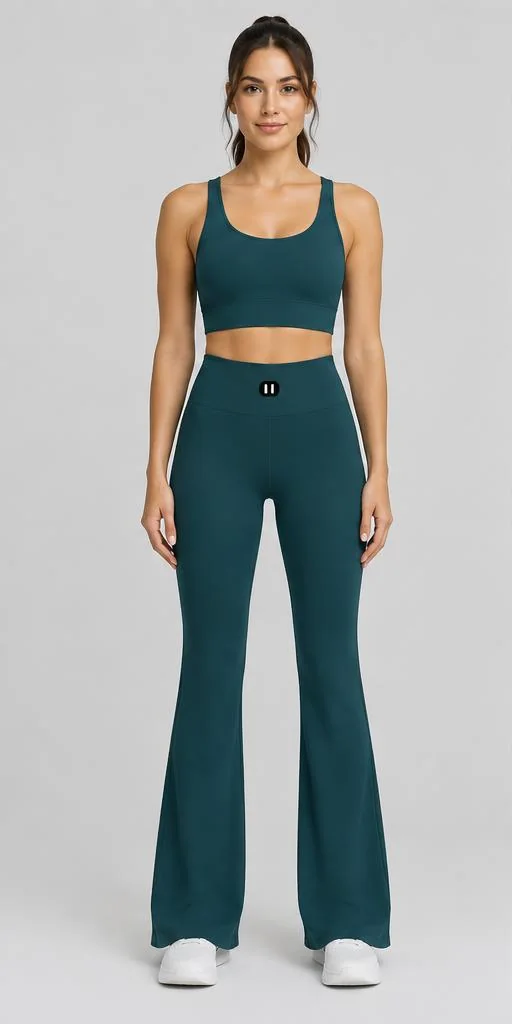 Sculpt Bootcut Leggings in Deep Teal — front style preview